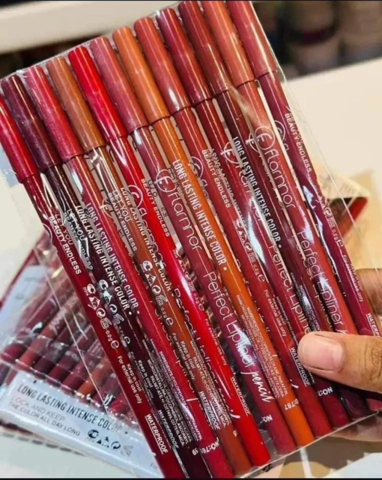 Pack of 6/ 12 Makeup Waterproof Lipstick Pencils / Lip Pencils