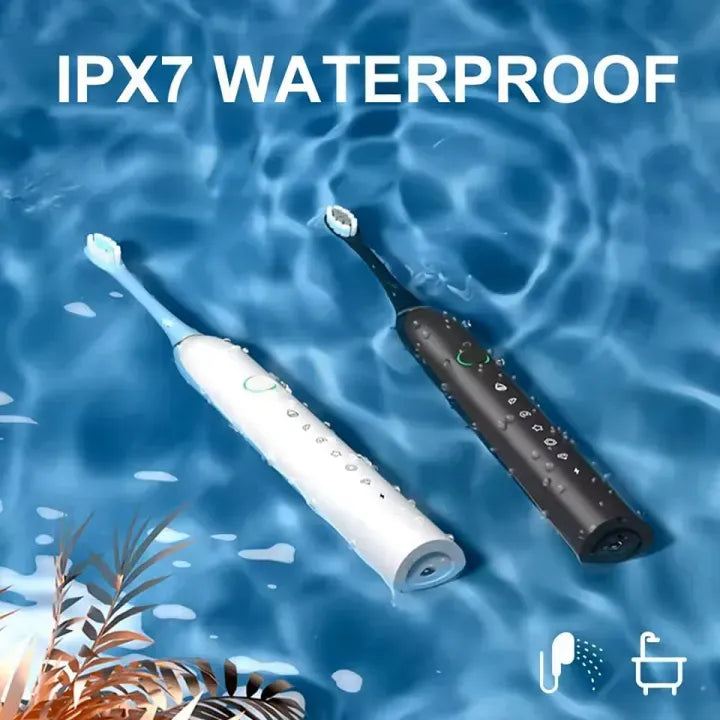 Electric Sonic Toothbrush USB Rechargeable | 6 Cleaning Modes with 4 Extra Brush | Waterproof IPX7