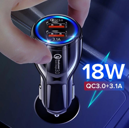 100% Original Imported POWER Car Charger [ 1 Min More than 1% Charging ]18 Watt Car Charger Fast 30w 18w 18 w 3.1 A 3A 4A 2A .