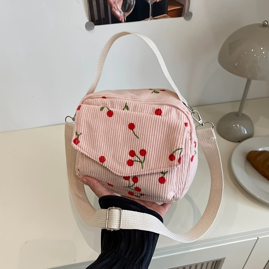 Cherry Print Crossbody Bag
