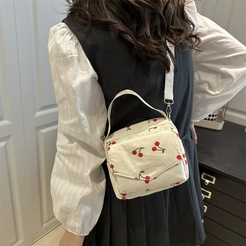 Cherry Print Crossbody Bag