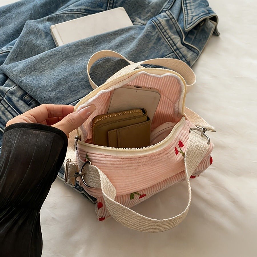 Cherry Print Crossbody Bag