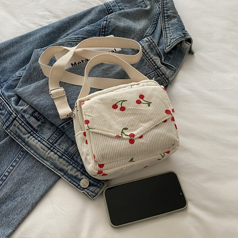Cherry Print Crossbody Bag