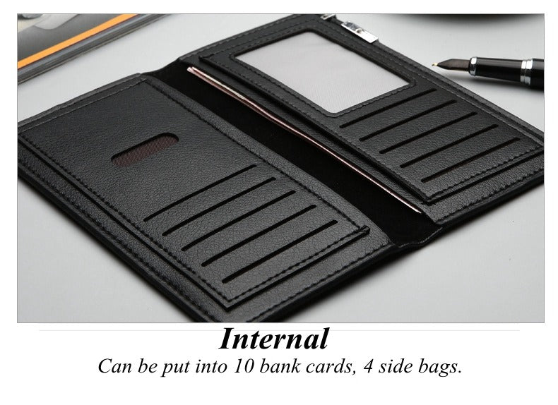 Ultra Slim Long Purse Wallet for Men