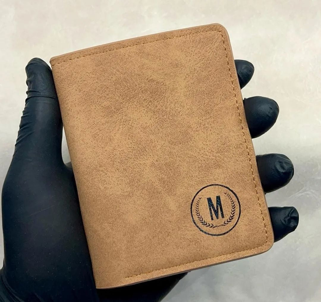 Premium Grain-Textured PU Leather Ultra-Slim Bifold with Quick-Access Card Slots Wallet for Men